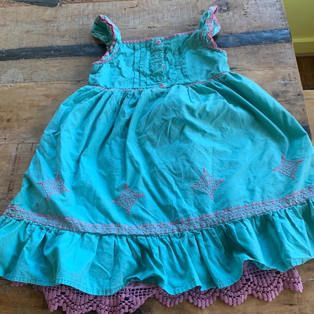 Matilda Jane size 6 teal and pink dress